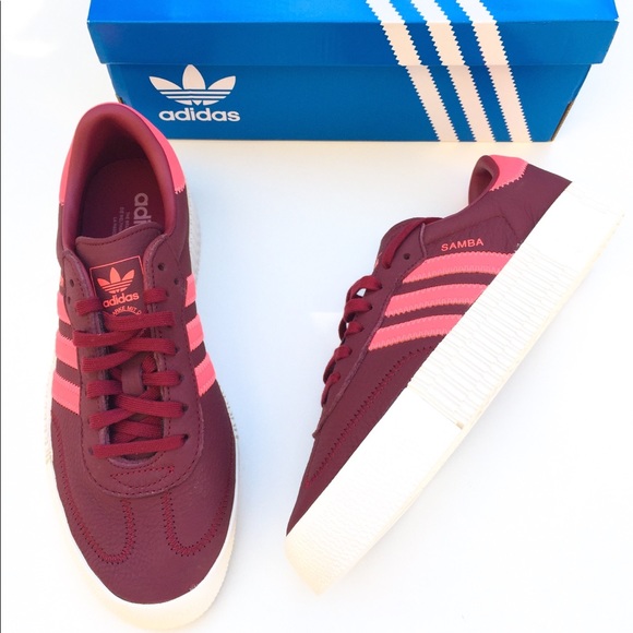 adidas samba burgundy